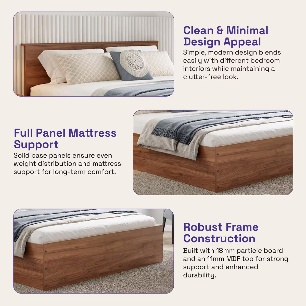 Taurus Engineered Wood Bed with Storage (78*60inch)