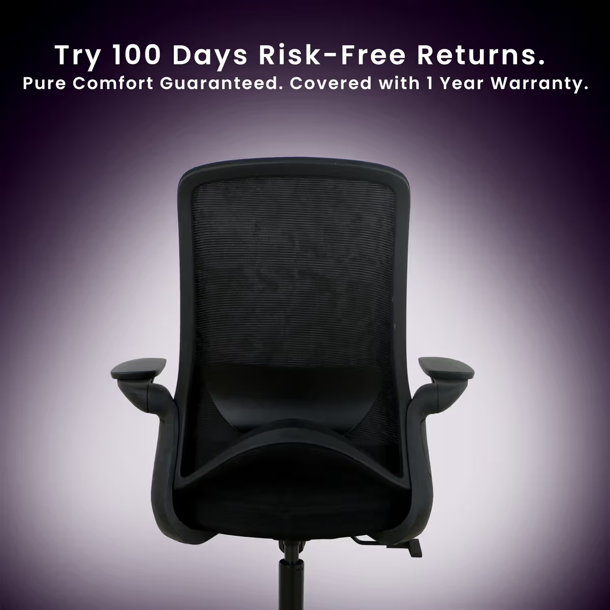 MidBack Ergonomic Office Chair | Black and Black