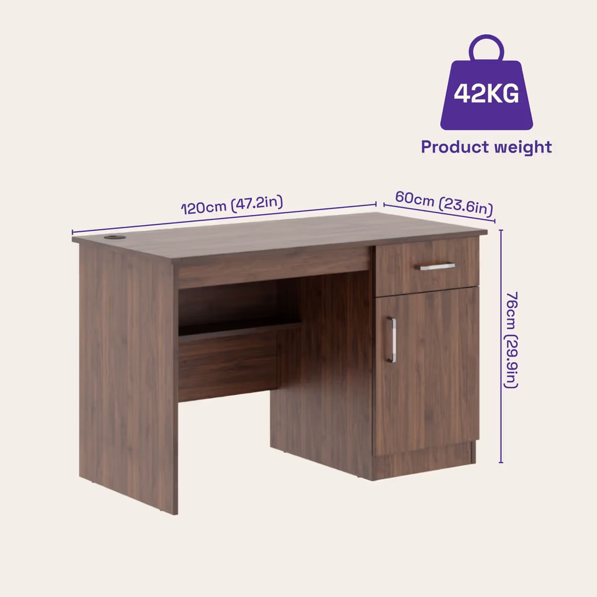 Athena Study Table 6 Years Warranty