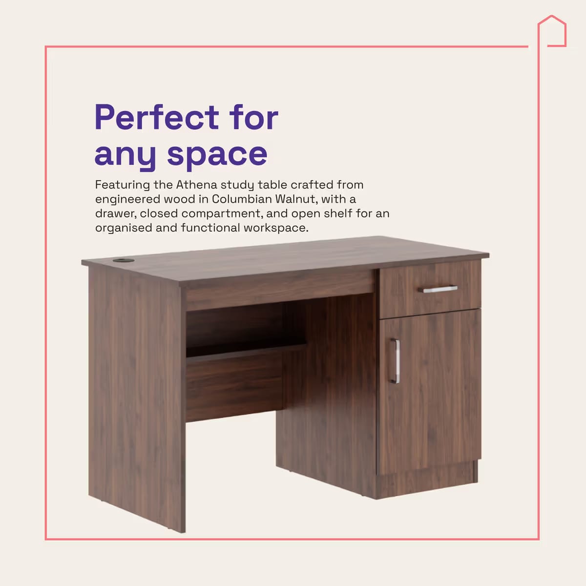 Athena Study Table 6 Years Warranty
