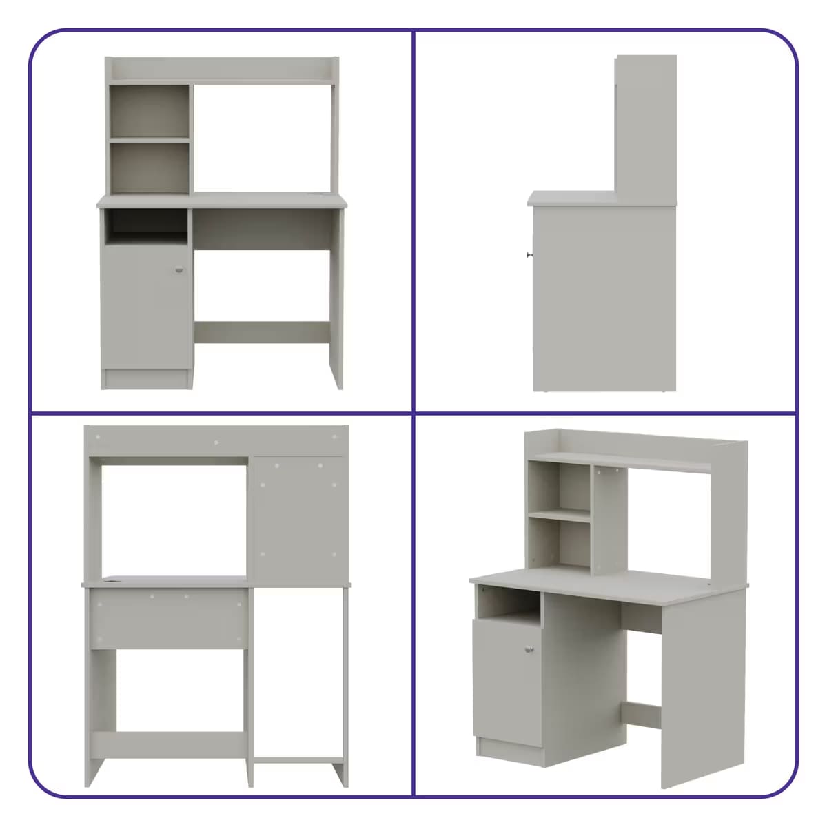 Sage Study Table - Pumic Grey 4 Years Warranty