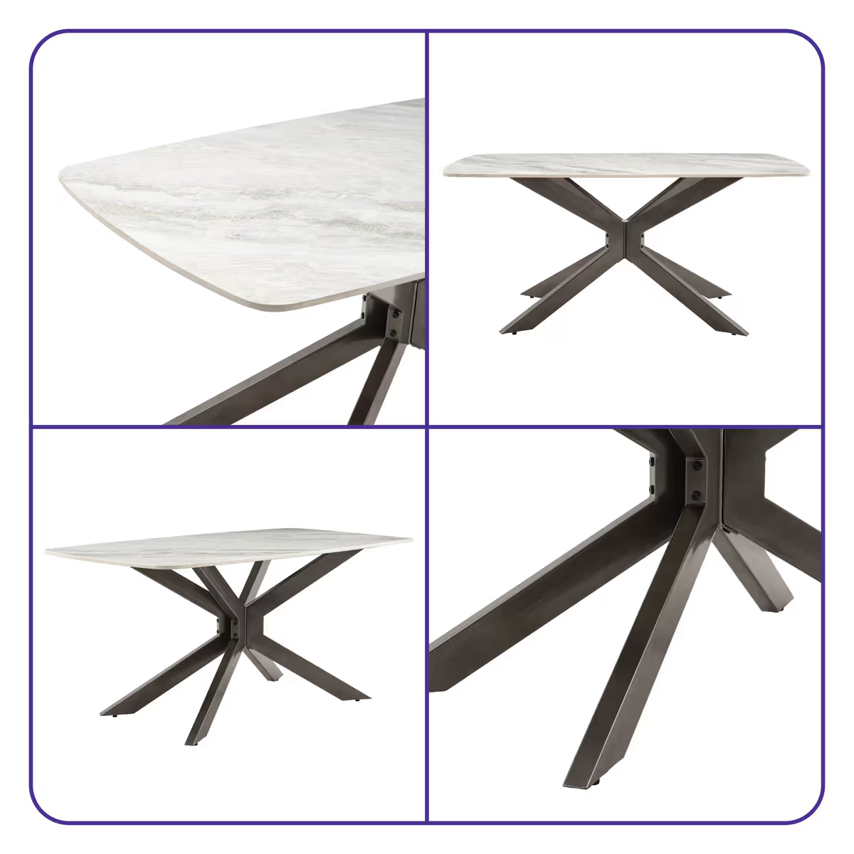 Salmore Dining Table - Antaliya Beige 6 Seater