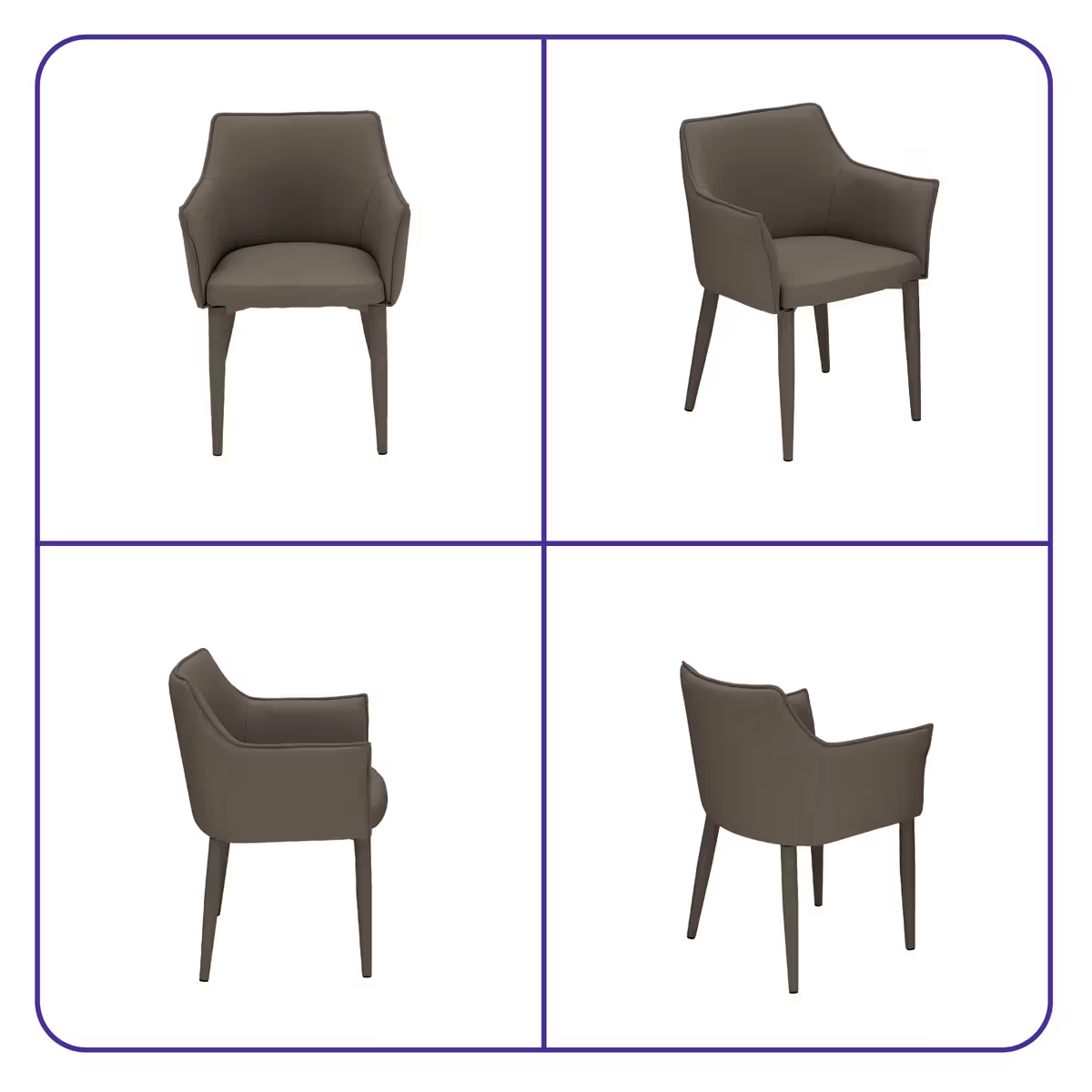 6 Seater Dining Set - Omani Grey & Leth Grey - hover