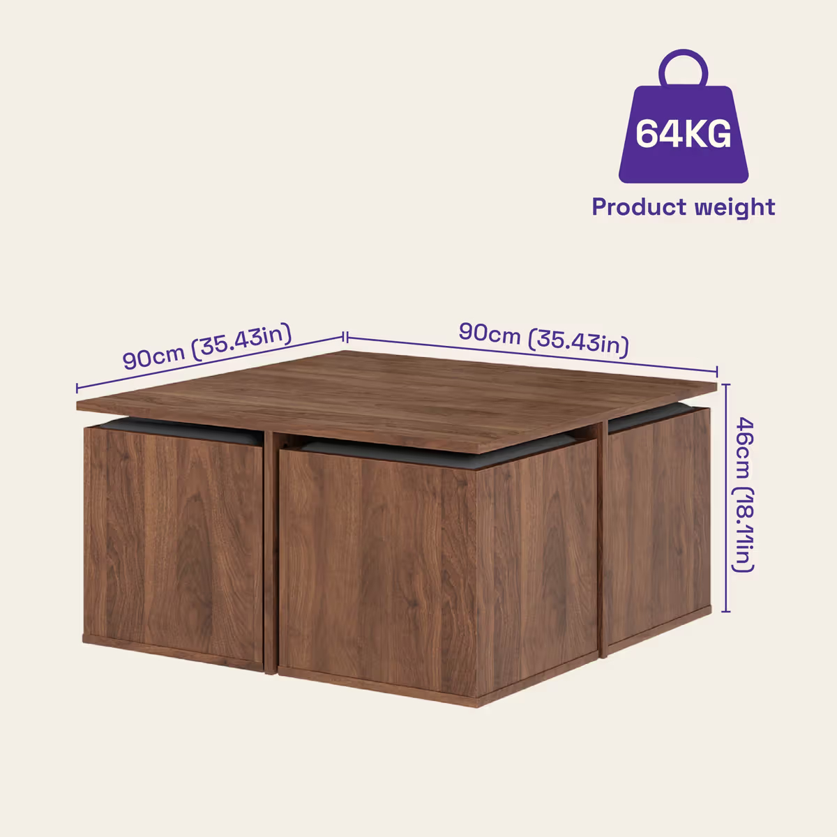 Engineered Wood Coffee Table - hover