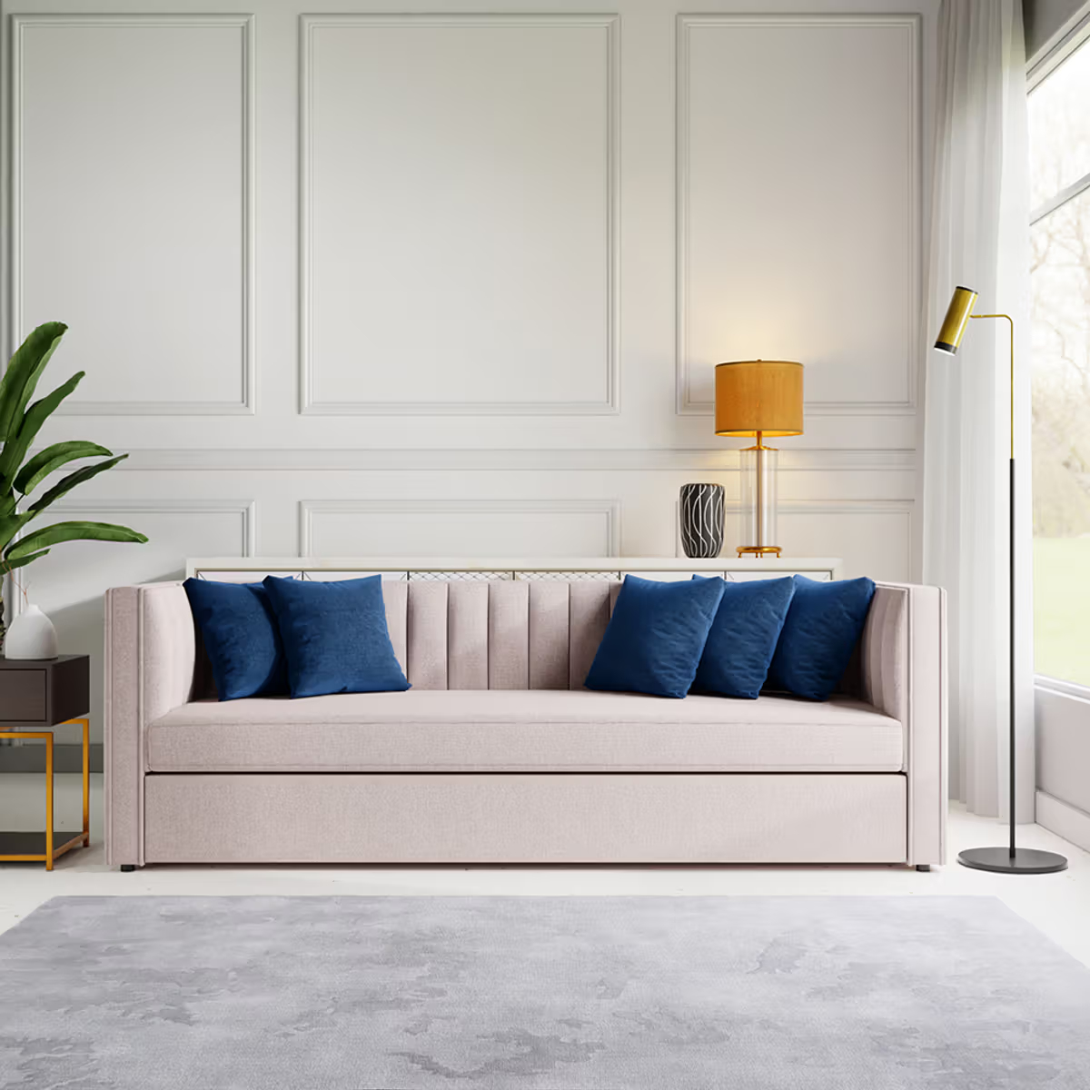 Premium Cushion Cover Mol Blue 16x16 Set