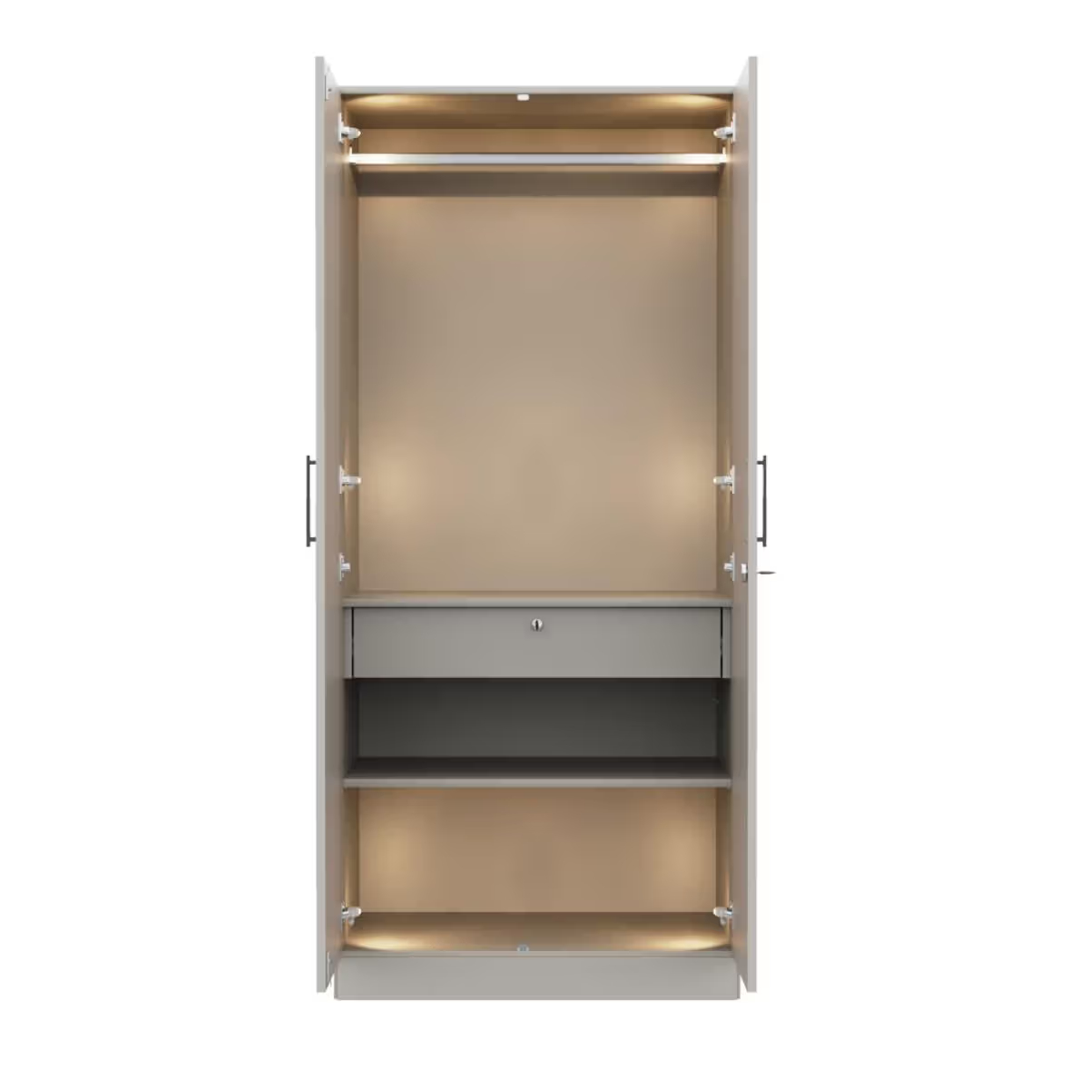 2 Door with 2 Shelves, 1 Drawer 1, Hanging Area - hover