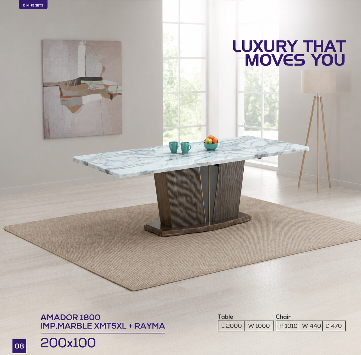 Dominar Table Artificial Marble
