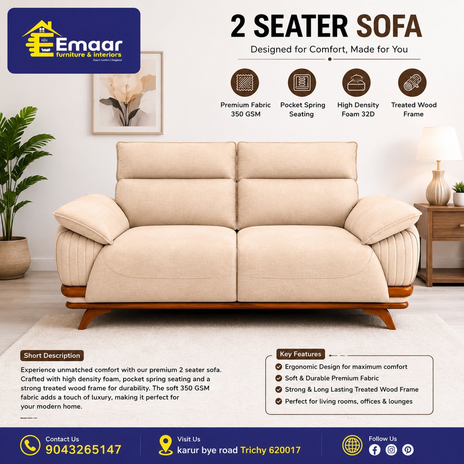 Boat 2seater fabric