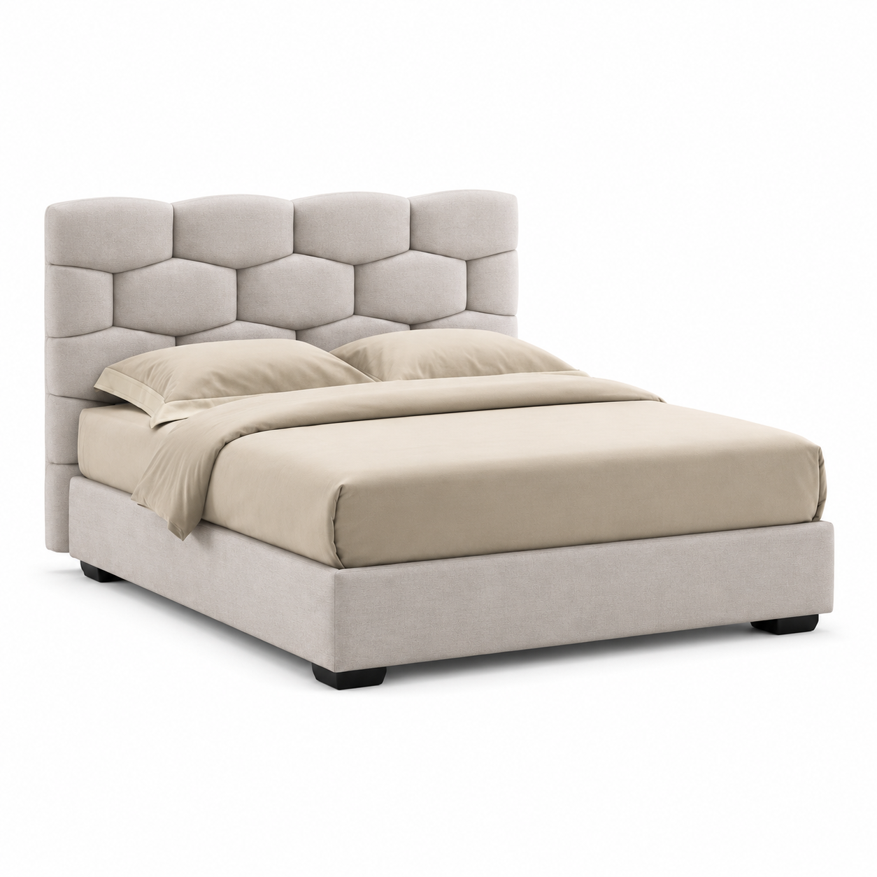 Button King Hydralic Storage upholestry leather - grey